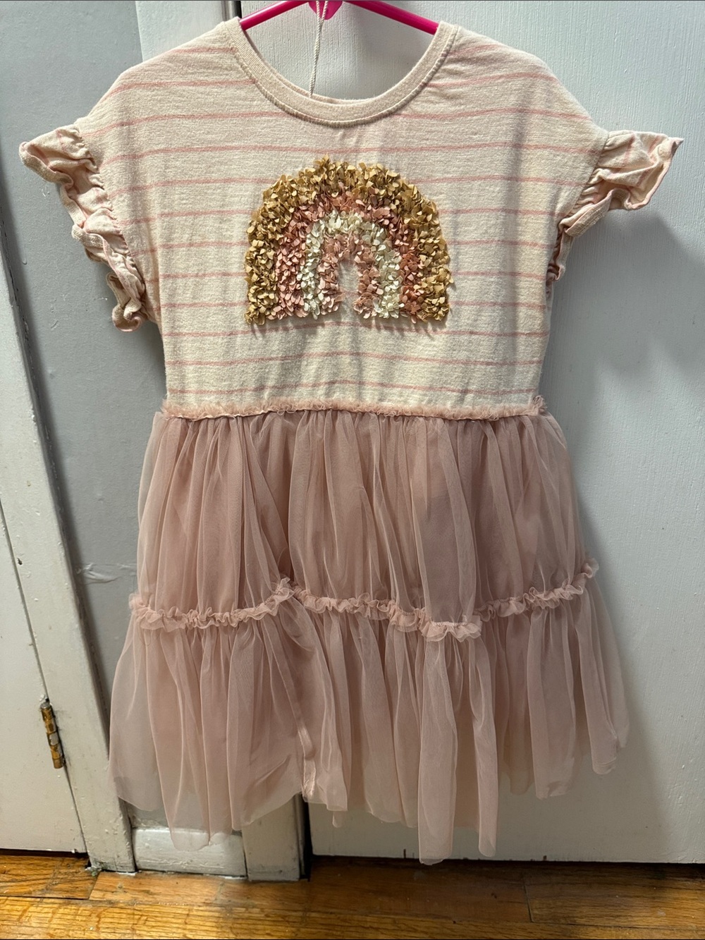 next Pink Striped Knit Tee